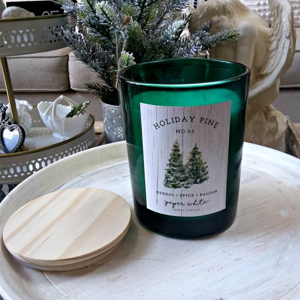 NEW! LARGE 2 WICK "Holiday Pine" CANDLE